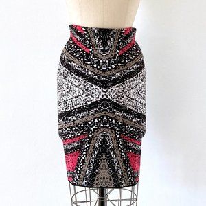 Diane Von Furstenberg Phaedra Sz P geometric print knit skirt body conscious